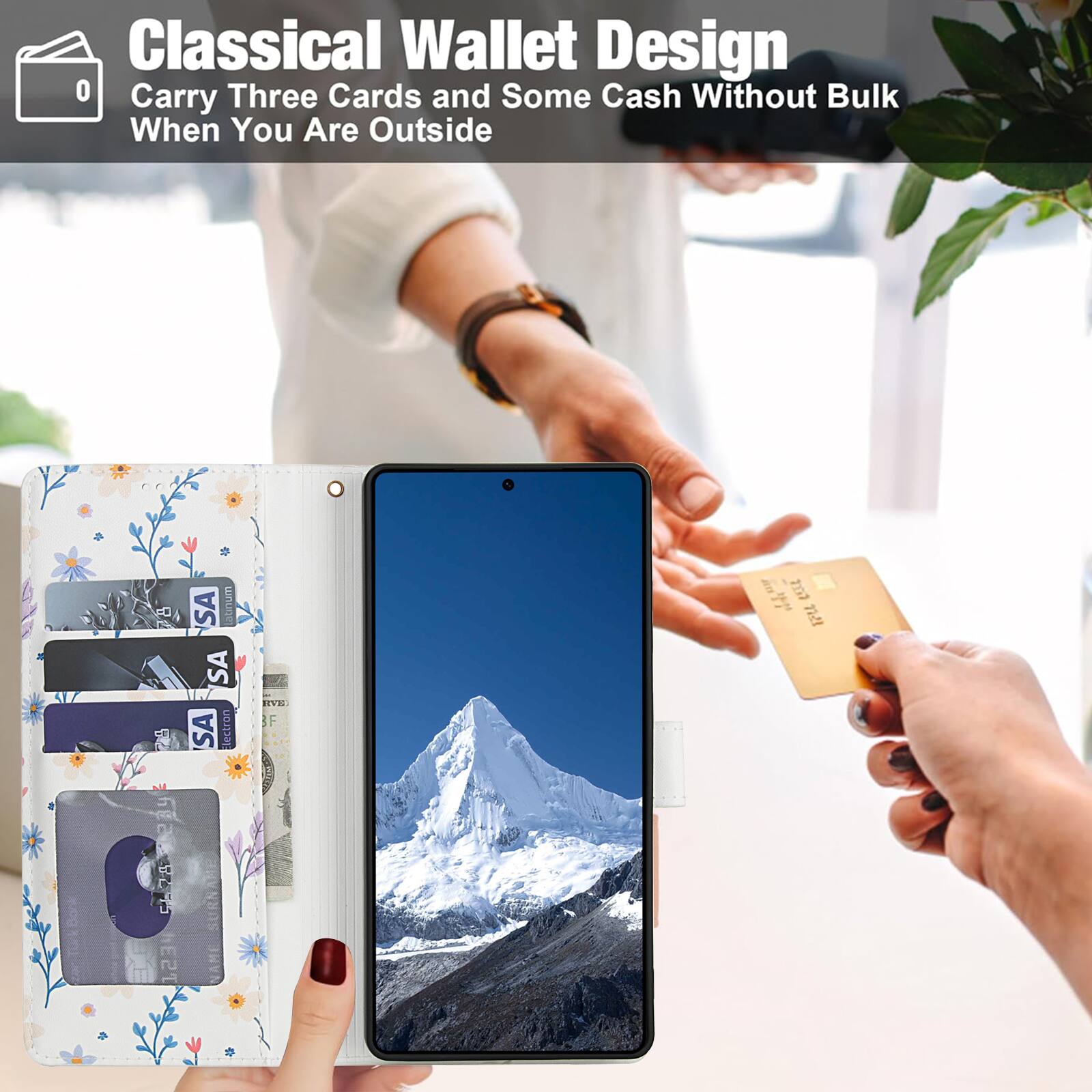 Classical Wallet Design  
Carry Three Cards and Some Cash Without Bulk When You Are Outside