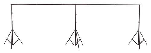 Angle. RPS Studio - 10' x 22' Heavy-Duty Background Stand - Black.