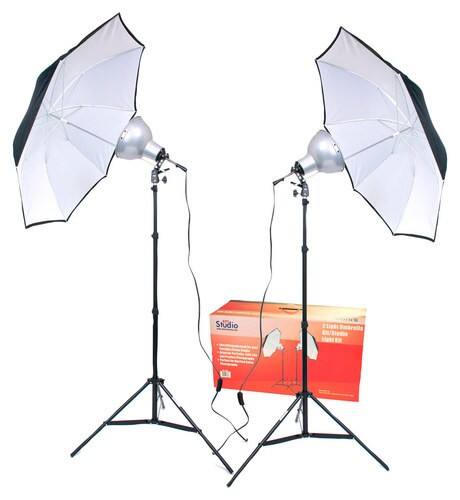 RPS Studio - 1000W 2-Umbrella Light Kit - Larger Front