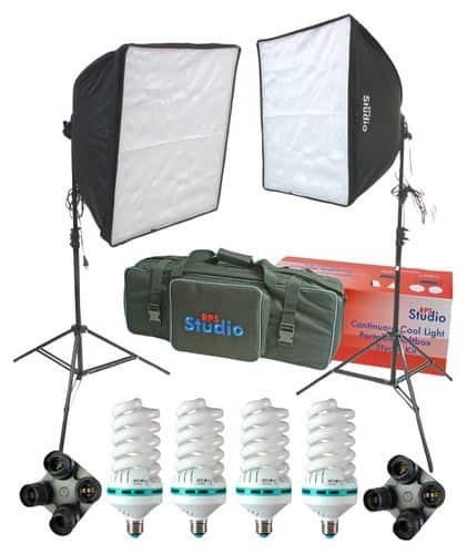 RPS Studio - 280W Dual Square Softbox Kit - Larger Front