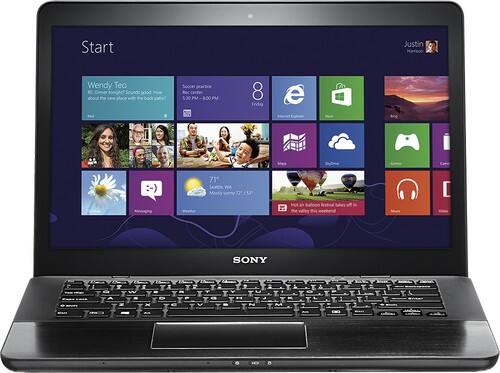 Sony - Geek Squad Certified Refurbished VAIO Fit 14" Touch-Screen Laptop - 8GB Memory - Black-Front_Standard 
