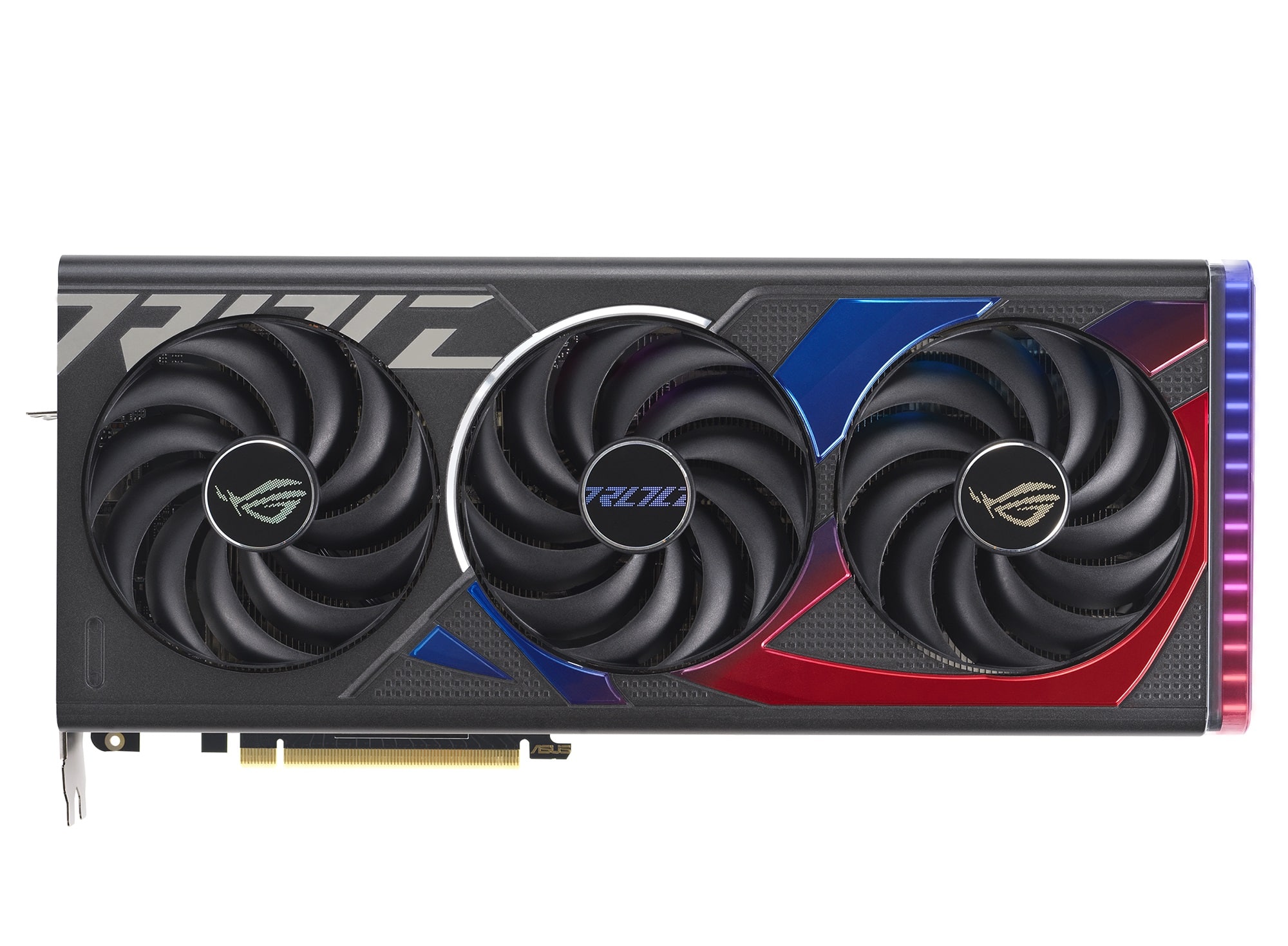 Front. ASUS - ASUS -  ROG Strix NVIDIA GeForce RTX 4070 SUPER Overclocked 12GB GDDR6X PCI Express 4.0 Graphics Card - Black.