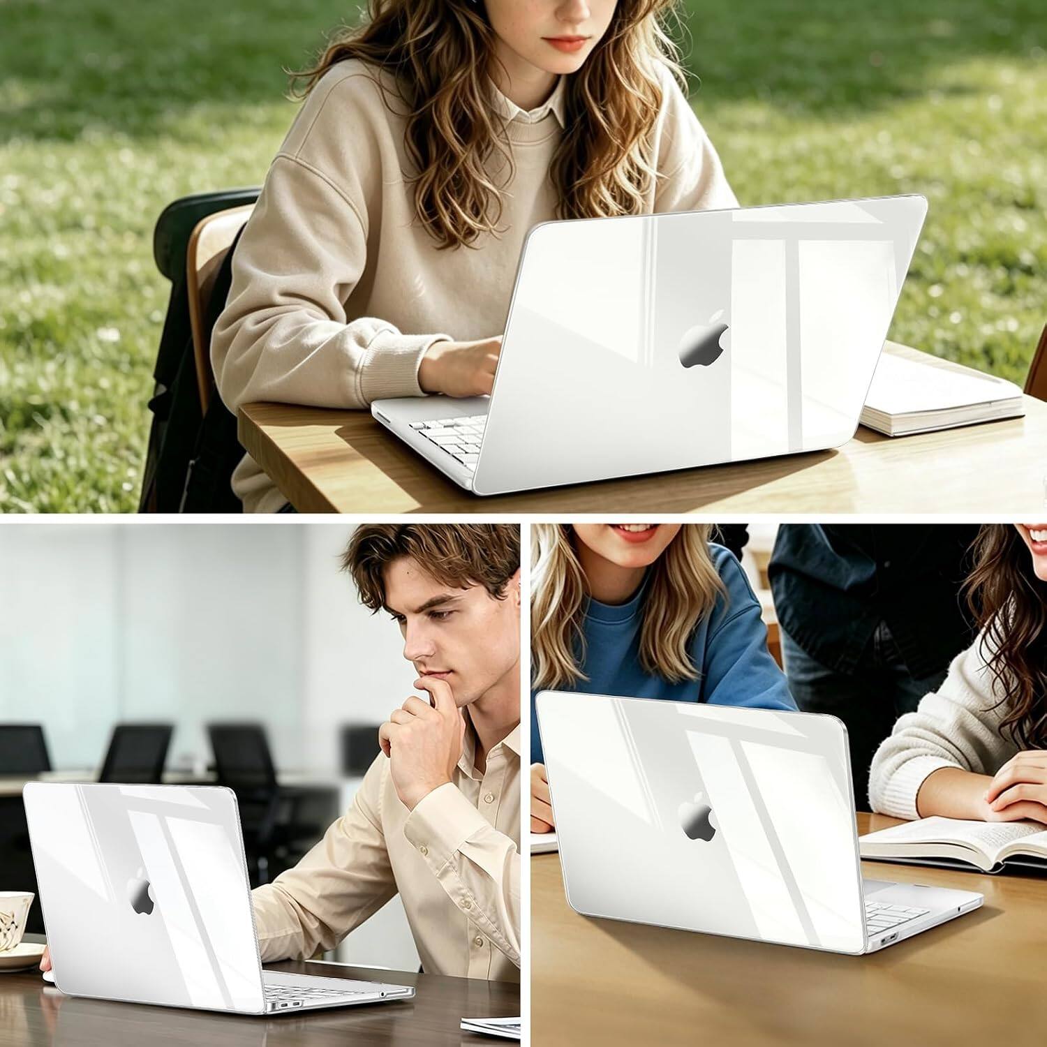 Alt View 3. mosiso - 4in1 Case Kit for MacBook Neo 13-Inch Case A3404 A18 Pro 2026, Ultra-Thin Cover&Keyboard Cover&Screen Film&Type C - Crystal Clear.