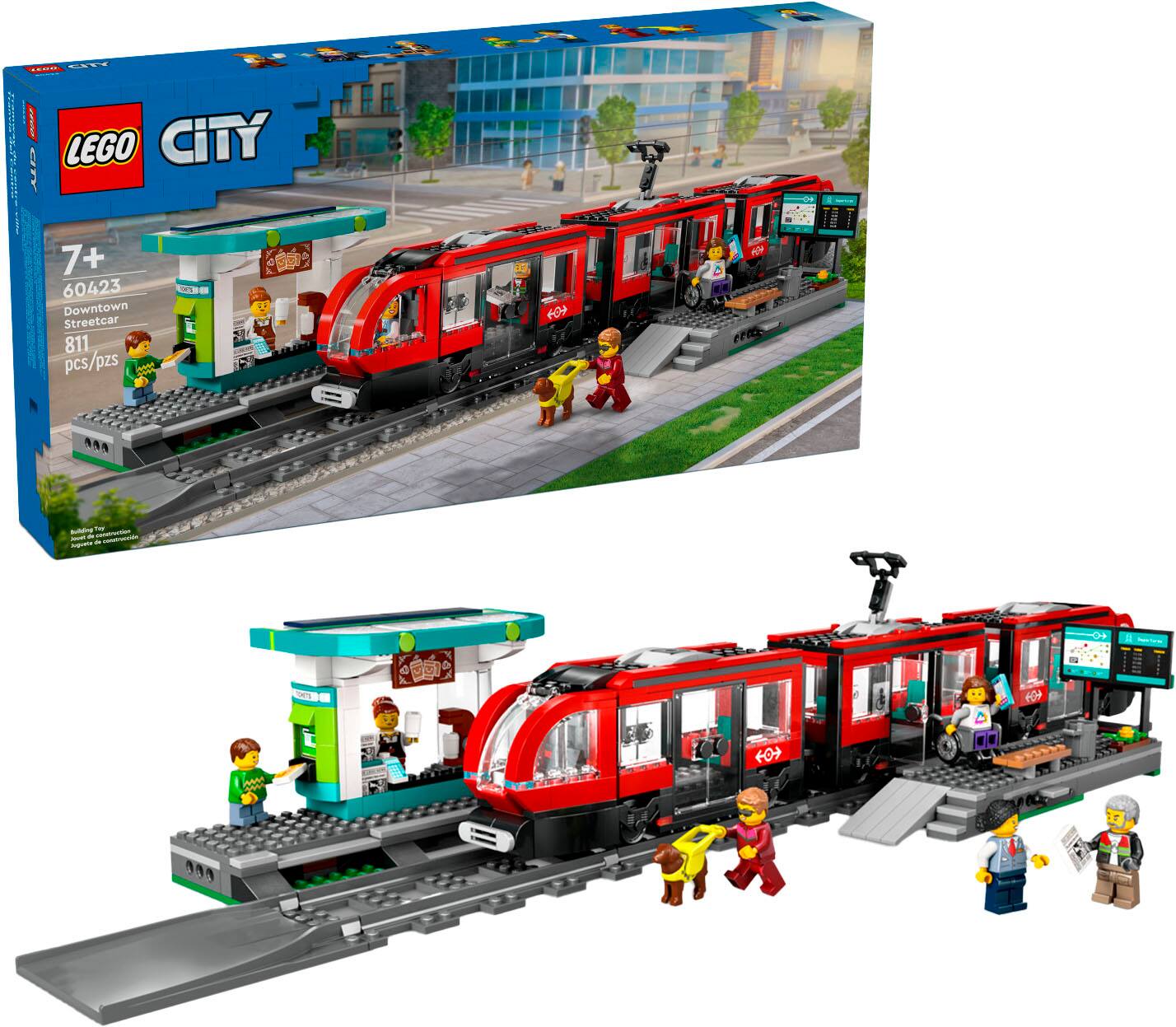 LEGO - City Downtown Streetcar and Station Toy Train Set 60423