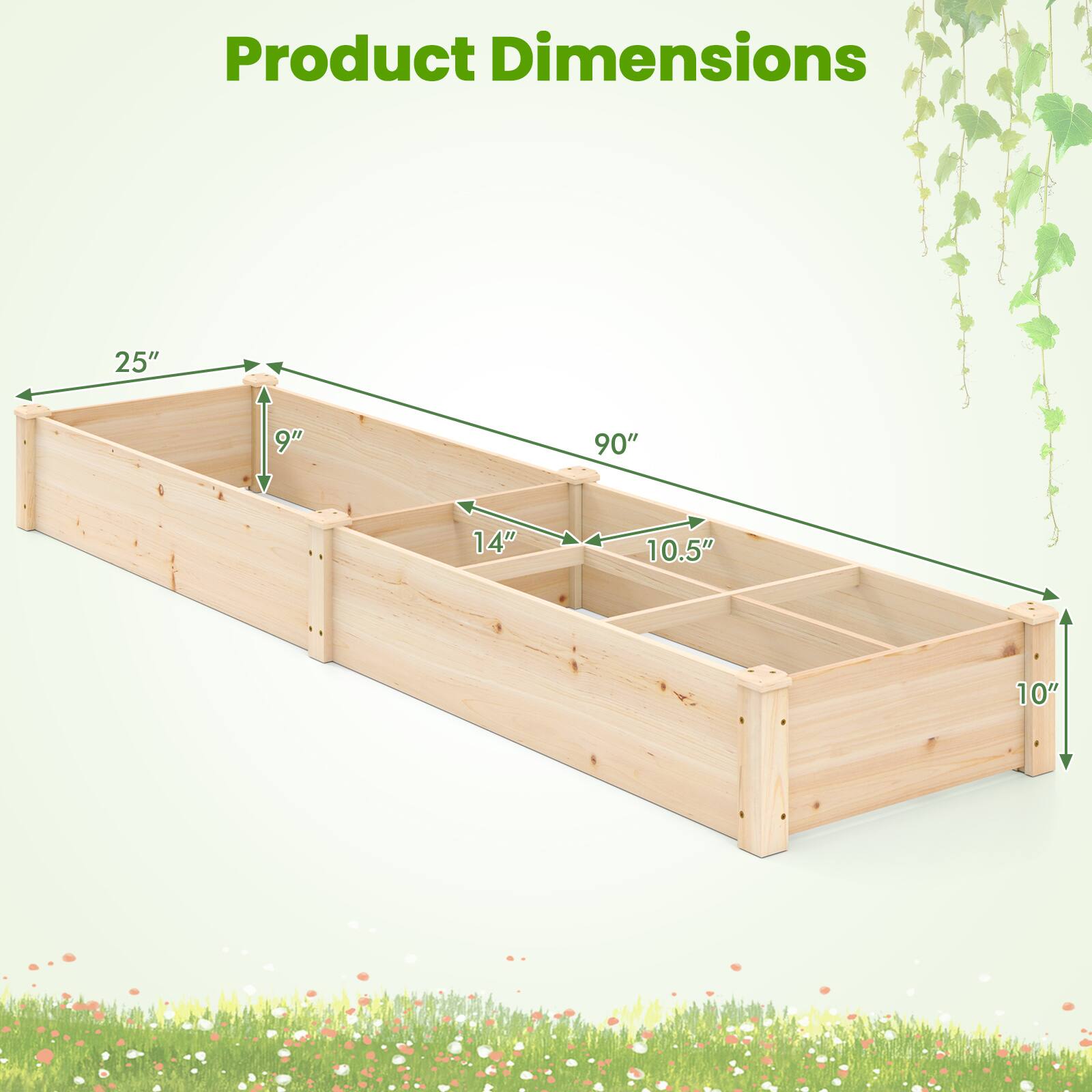 Product Dimensions

25" x 9" x 90" x 14" x 10.5" x 10"