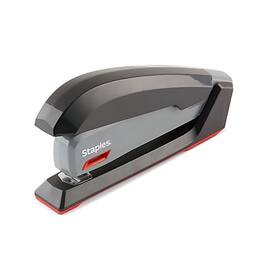 Staples - One-Touch Reduced Effort Desktop Stapler, 20-Sheet Capacity, Included - Gray/Black/Red