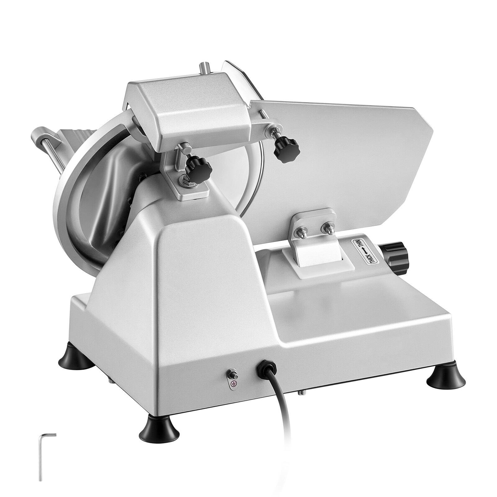 Alt View 8. Glintex - Commercial Meat Slicer 180W 10 Inch 65Mn Blade Adjustable Frozen Meat Cutters & Slicers for Kitchen Use.