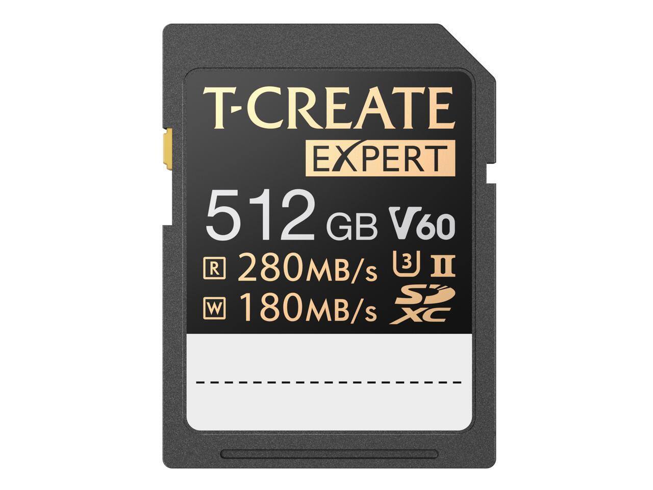 T-CREATE EXPERT 512 GB V60 R 280MB/s W 180MB/s II S3 XC