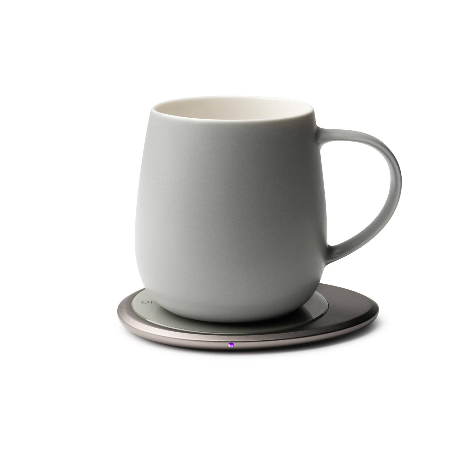 Front. OHOM - OHOM Ui 3 Set Self-Heating Mug Grey - Grey.
