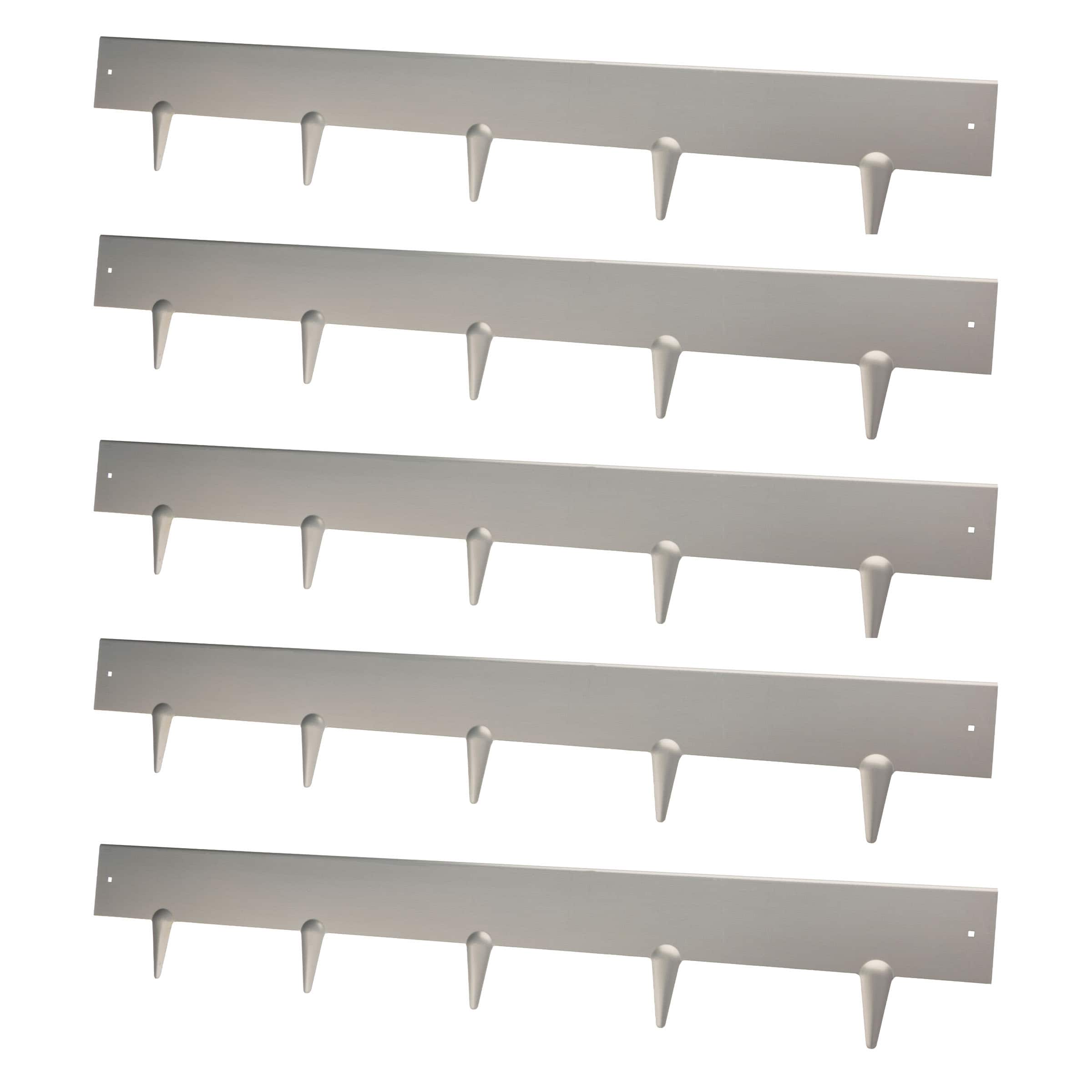 Kings County Tools - Corten Steel Landscape Edging Border 5-Pack of 39.4 x 6.25in Cor-Ten Metal Garden Edging Border No Dig Hammer-in Trim