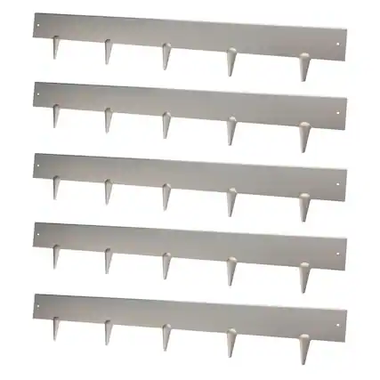 Front. Kings County Tools - Corten Steel Landscape Edging Border 5-Pack of 39.4 x 6.25in Cor-Ten Metal Garden Edging Border No Dig Hammer-in Trim.