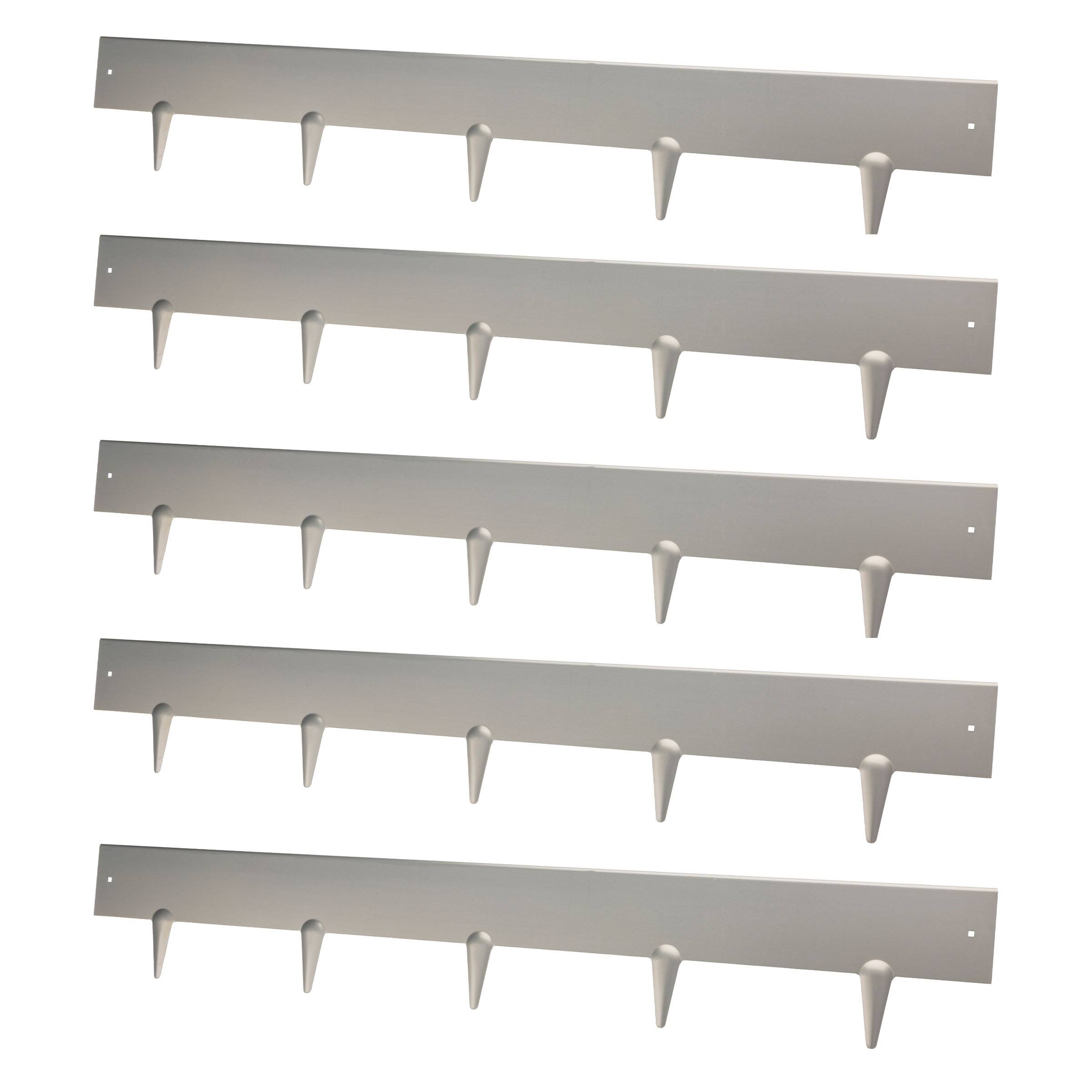 Front. Kings County Tools - Corten Steel Landscape Edging Border 5-Pack of 39.4 x 6.25in Cor-Ten Metal Garden Edging Border No Dig Hammer-in Trim.