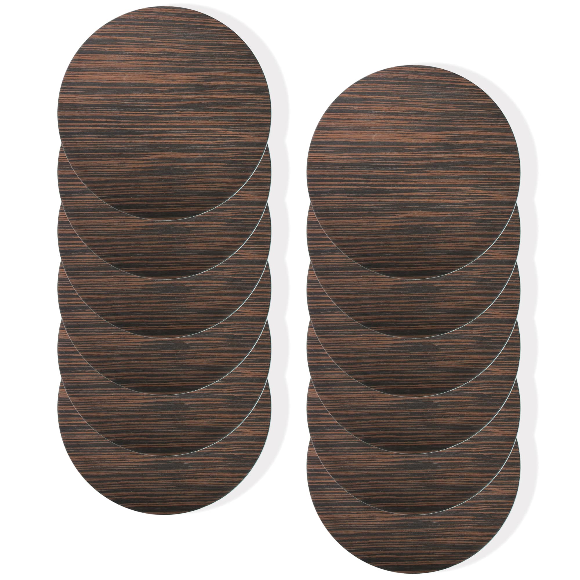 American Atelier- Pine Round Charger Plate 12-Piece Set- Brown