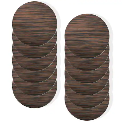 Front. American Atelier - Pine Brown Round Charger Plate 12-Piece Set - Brown.
