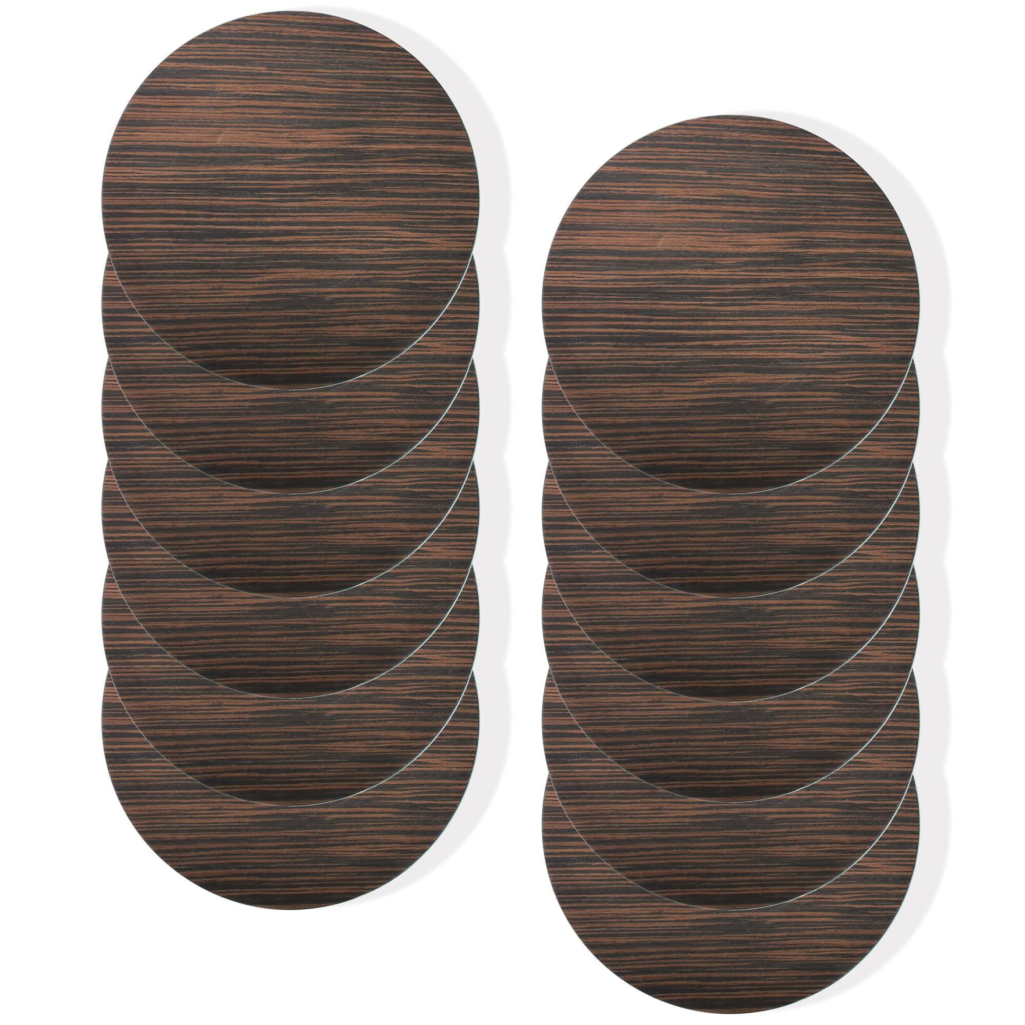 Front. American Atelier - Pine Brown Round Charger Plate 12-Piece Set - Brown.