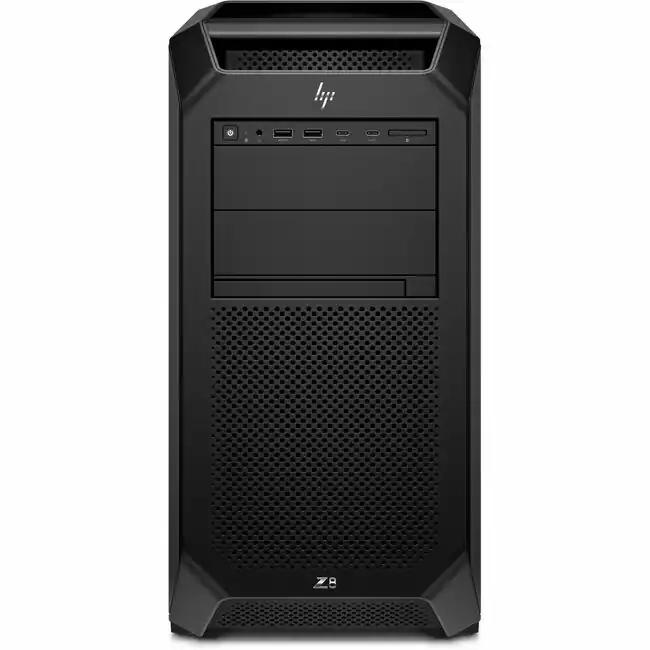 Front. HP - HP Z8 Fury G5 Workstation - 1 x Intel Xeon w5-3525 - 16 GB - 512 GB SSD - Tower - Black - Smart Buy - Intel W790 Chip - Black.