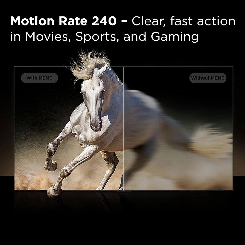 Motion Rate 240 - Clear, fast action in Movies, Sports, and Gaming

With MEMC

Without MEMC