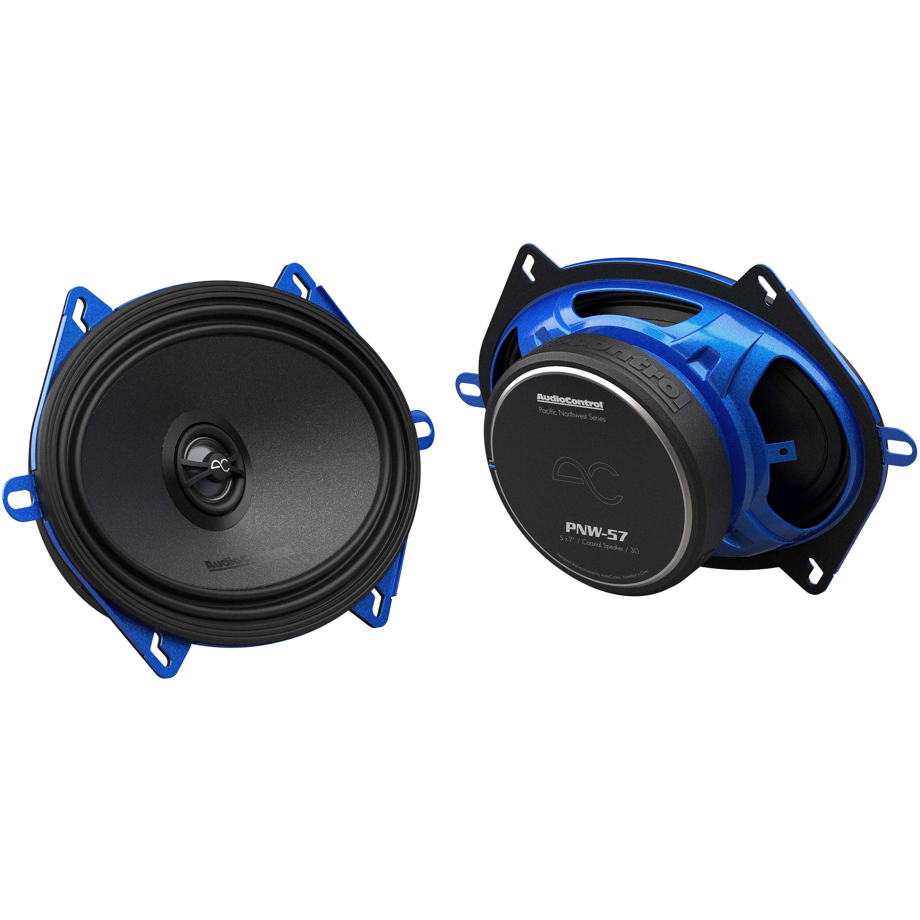 AudioControl - PNW Series 5" x 7” High-Fidelity Coaxial Speakers (Pair) - Black/Blue