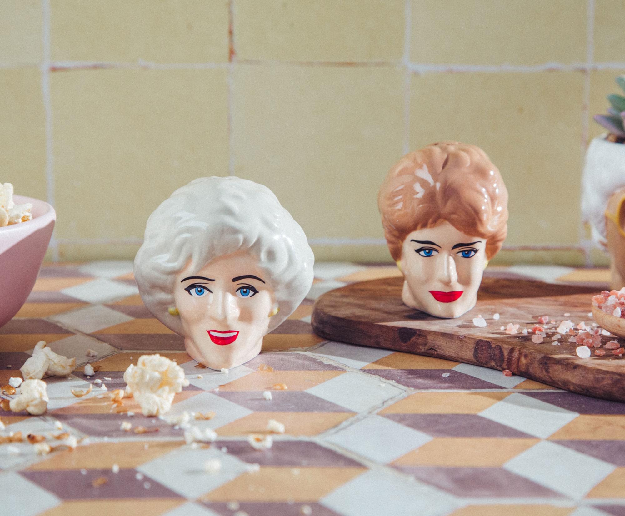 Alt View 10. Silver Buffalo - The Golden Girls Rose and Blanche Ceramic Salt and Pepper Shakers | Set of 2 - Beige.