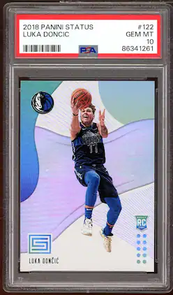 Luka Doncic Rookie Card 2018-19 Panini Status #122 PSA 10