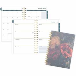 AT-A-GLANCE - Midnight Garden Weekly Monthly Planner, Weekly, Monthly, 5 1/2 x 8 1/2, Midnight Garden