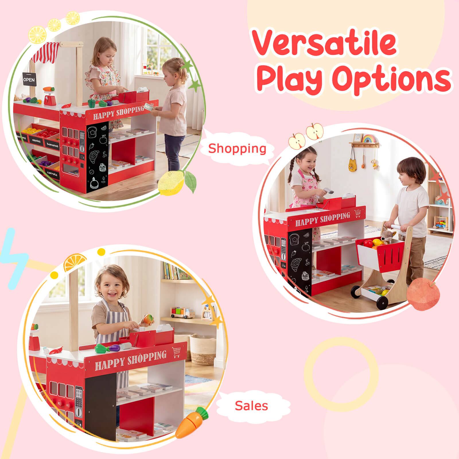 OPEN 20% HAPPY SHOPPING  
Versatile Play Options  
Shopping  
Sales