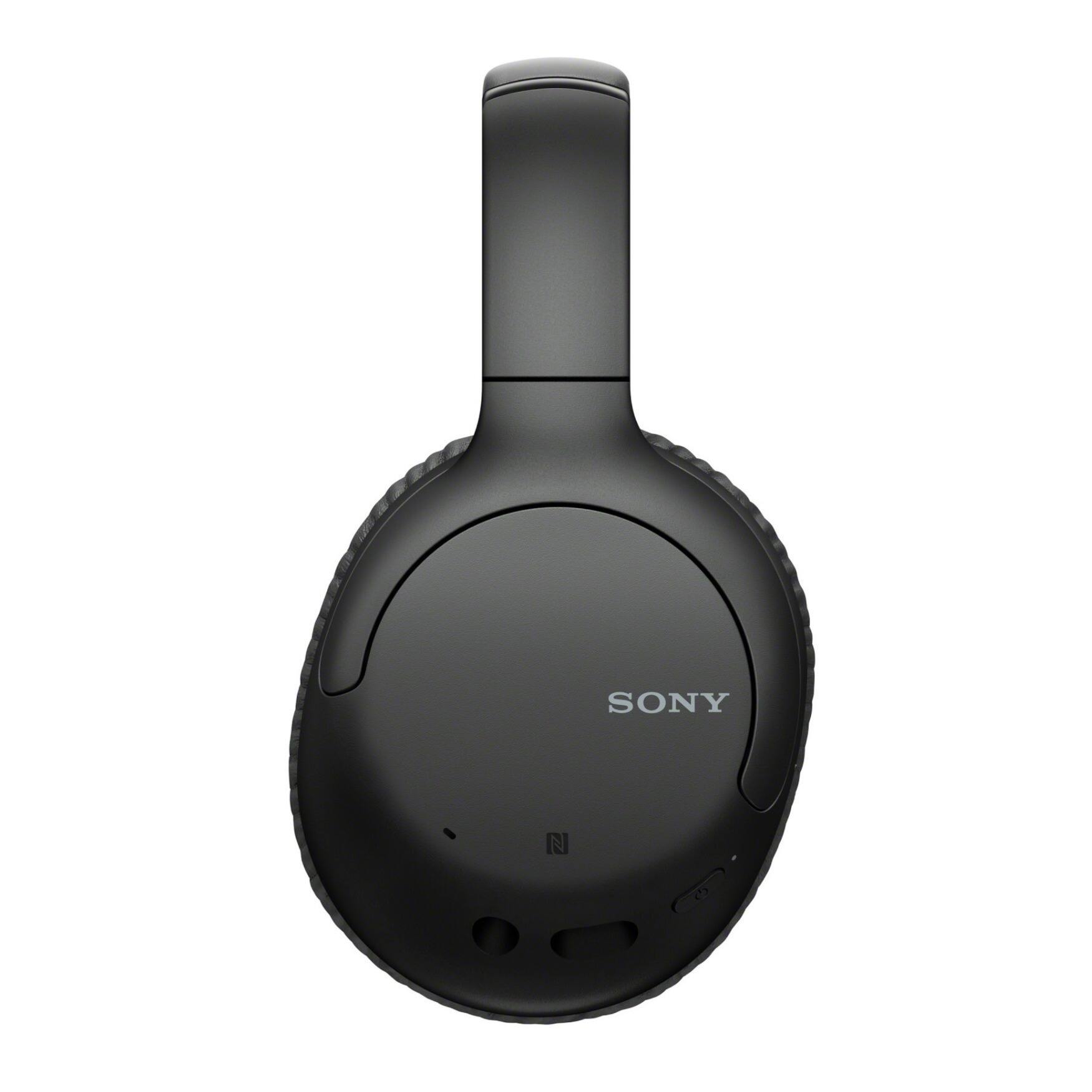 Left. Sony - Sony WH-1000XM4 Wireless Noise Canceling Over-Ear Headphones Bundle with Finder - Black.