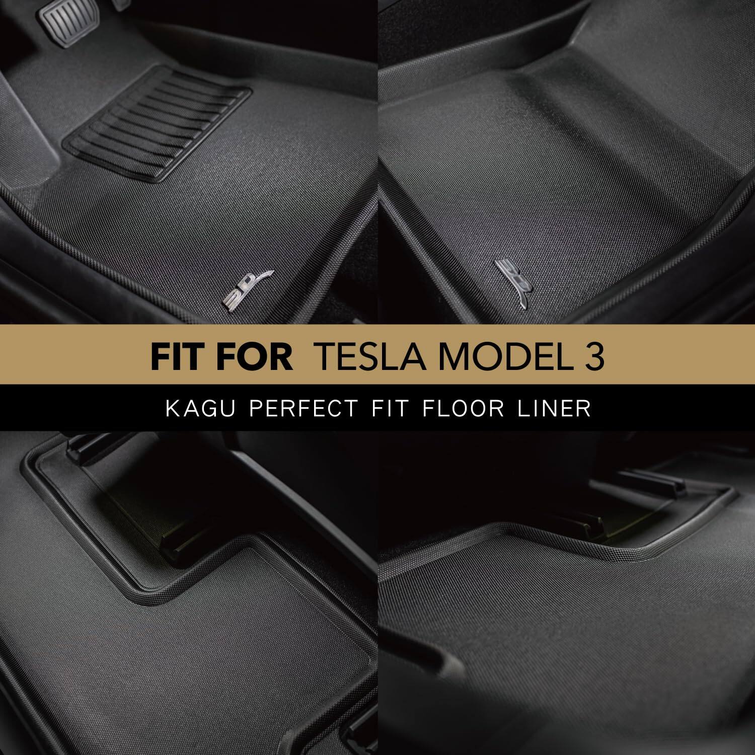 FIT FOR TESLA MODEL 3  
KAGU PERFECT FIT FLOOR LINER