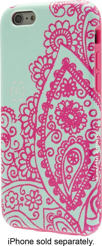 Front. Nanette Lepore - Case for Apple® iPhone® 6 and 6s - Teal/Pink.