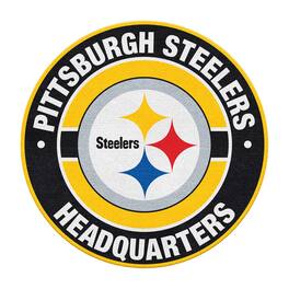 Imperial - Pittsburgh Steelers Round Headquarters Rug - Black
