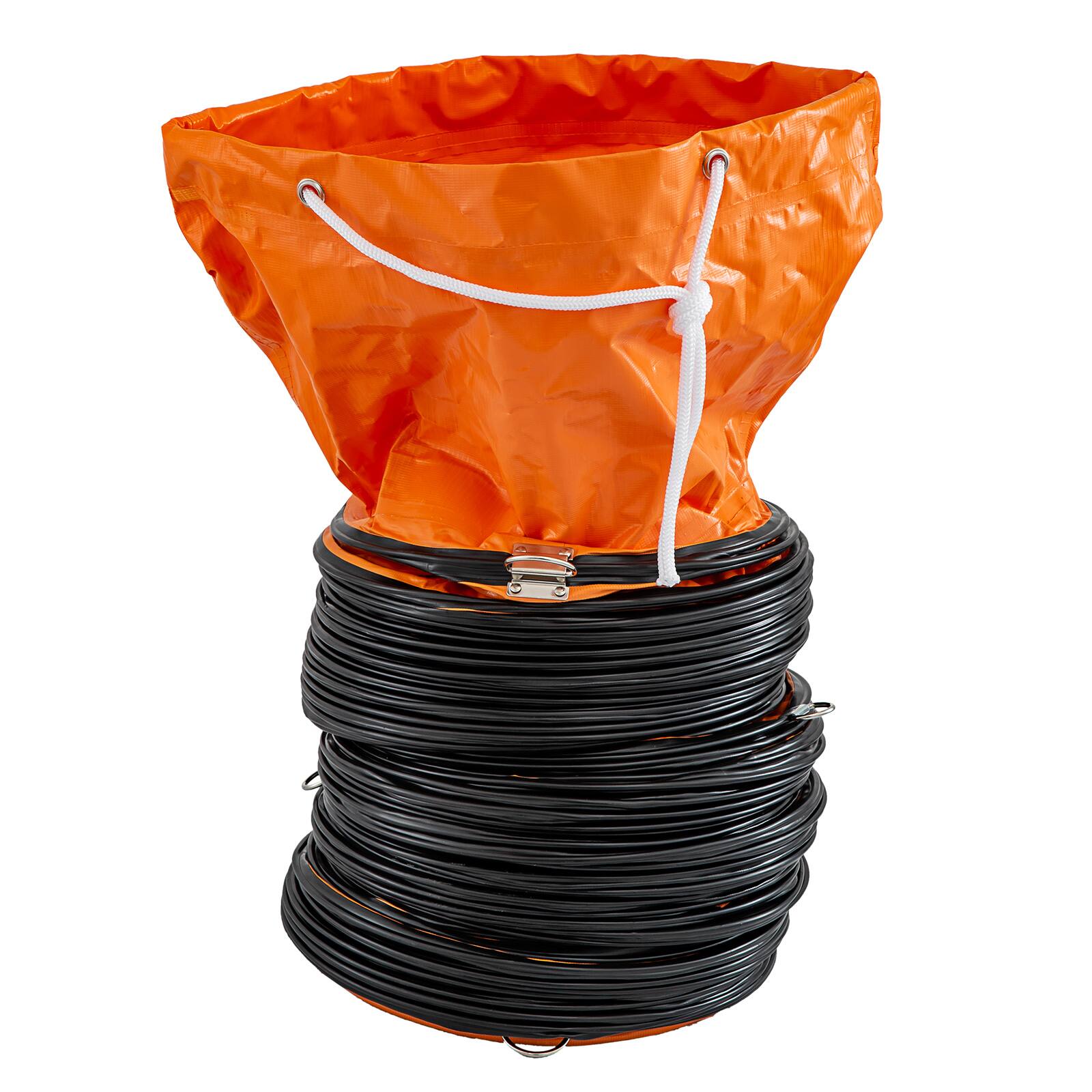 Alt View 5. VEVOR - Ducting Hose, 25ft PVC Flexible HVAC Duct Hosing for 10 Inch Utility Blower Exhaust Fan - Orange.