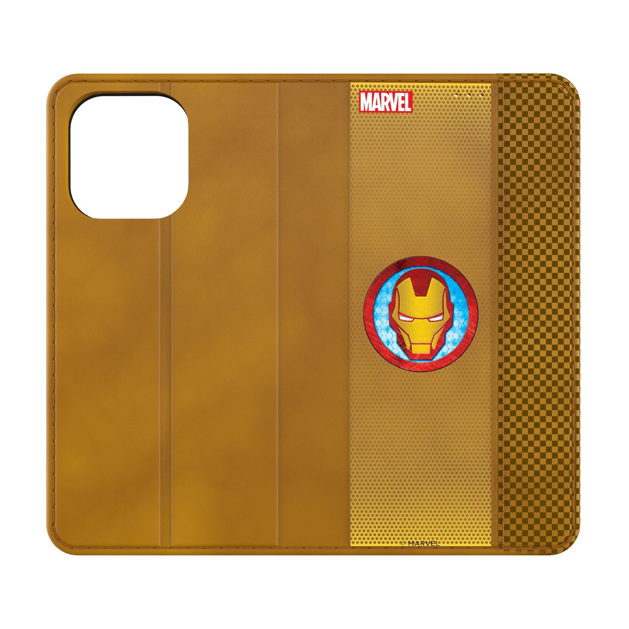 Keyscaper - Marvel Grid Folio Phone Case - Apple iPhone 12 Mini / 13 Mini - Iron Man