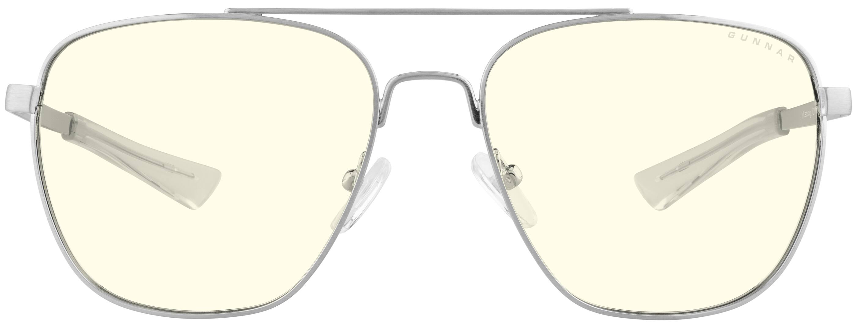 Back. GUNNAR - Mustang Computer Glasses with Blue Light Reduction, Clear Lenses - Chrome.