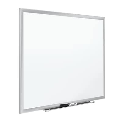Front. Quartet - Premium DuraMax Porcelain Dry-Erase Whiteboard, 5' x 3' - Aluminum Frame.