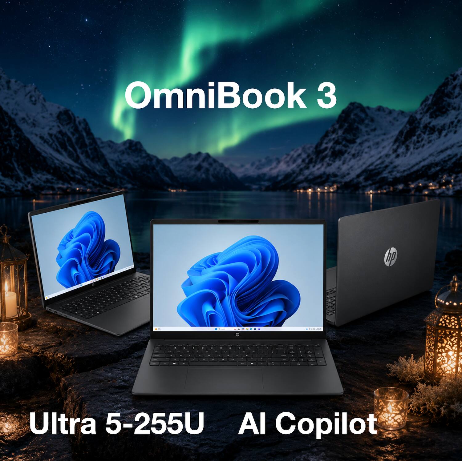 OmniBook 3  
hp  
Ultra 5-255U  
AI Copilot