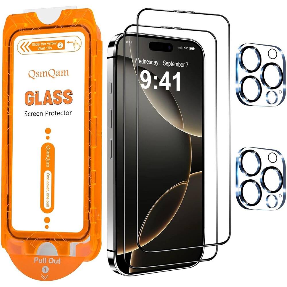 Slide the Arrow 2  
Wait 10s  

QsmQam  
GLASS  
Screen Protector  

One cover, one pull  

Pull Out 1  

Wednesday, September 7  
9:41