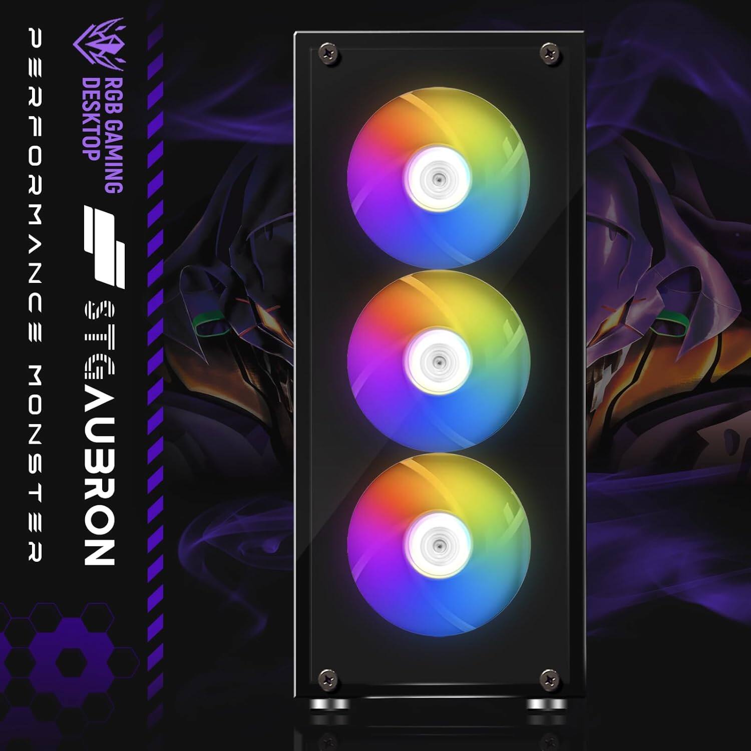 STGAubron Gaming PC Computer Desktop, Ryzen5 2600 up to 3.9Ghz