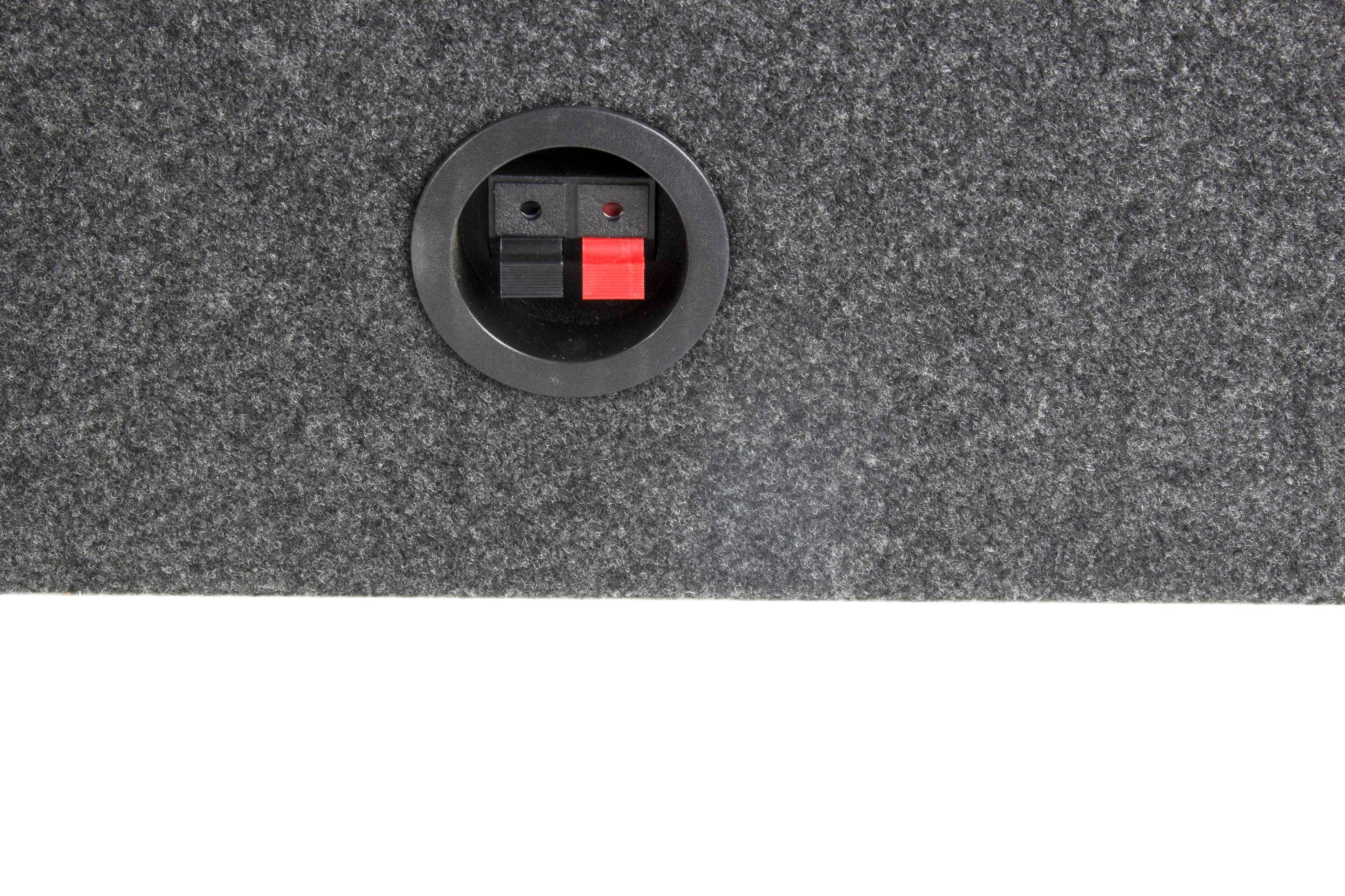 Alt View 2. QPower - Q Power 10 Inch Single Slim Truck Shallow Sealed Subwoofer Box Sub Enclosure - Charcoal Gray.