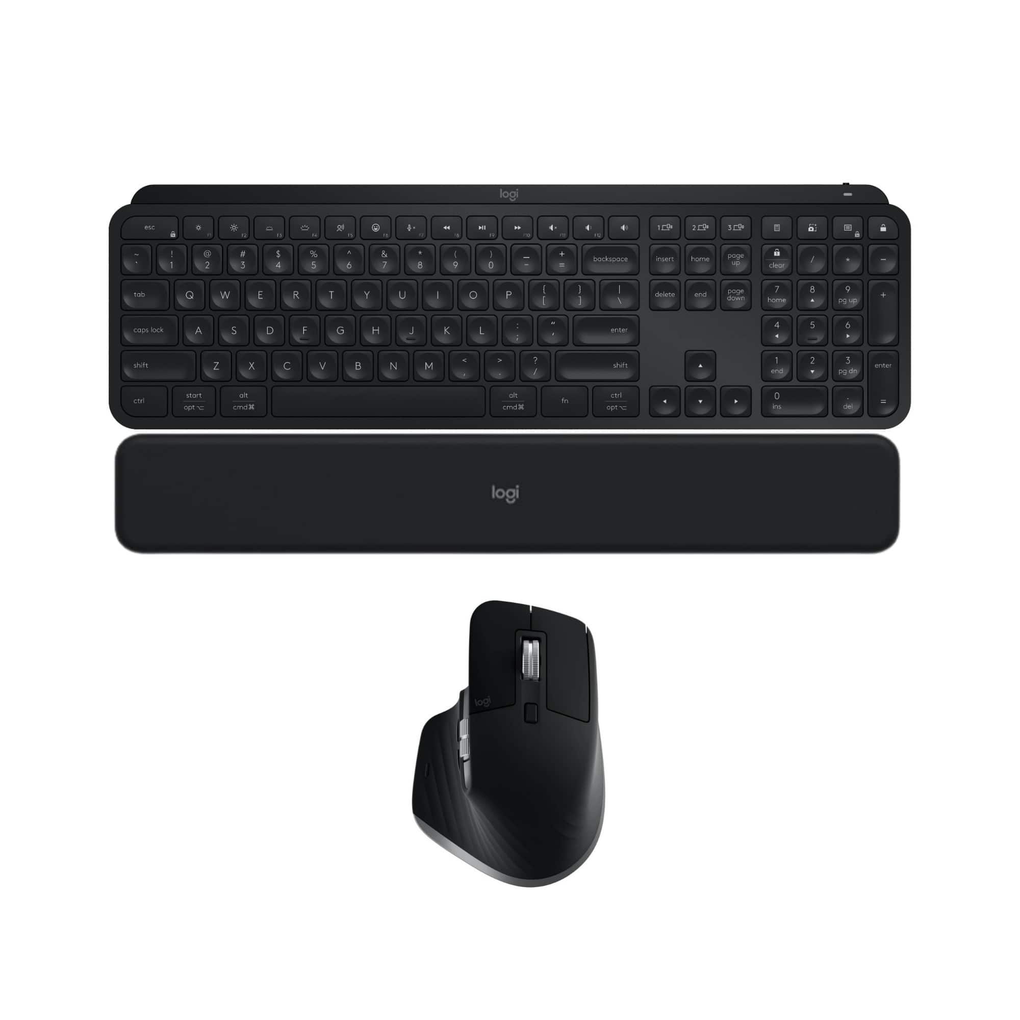Logitech - MX Keys S Wireless Keyboard with Smart Actions Shortcuts Bundle - Black