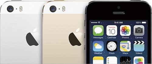 Alt View Standard 2. Apple - iPhone 5s 32GB Cell Phone - Silver (AT&T).