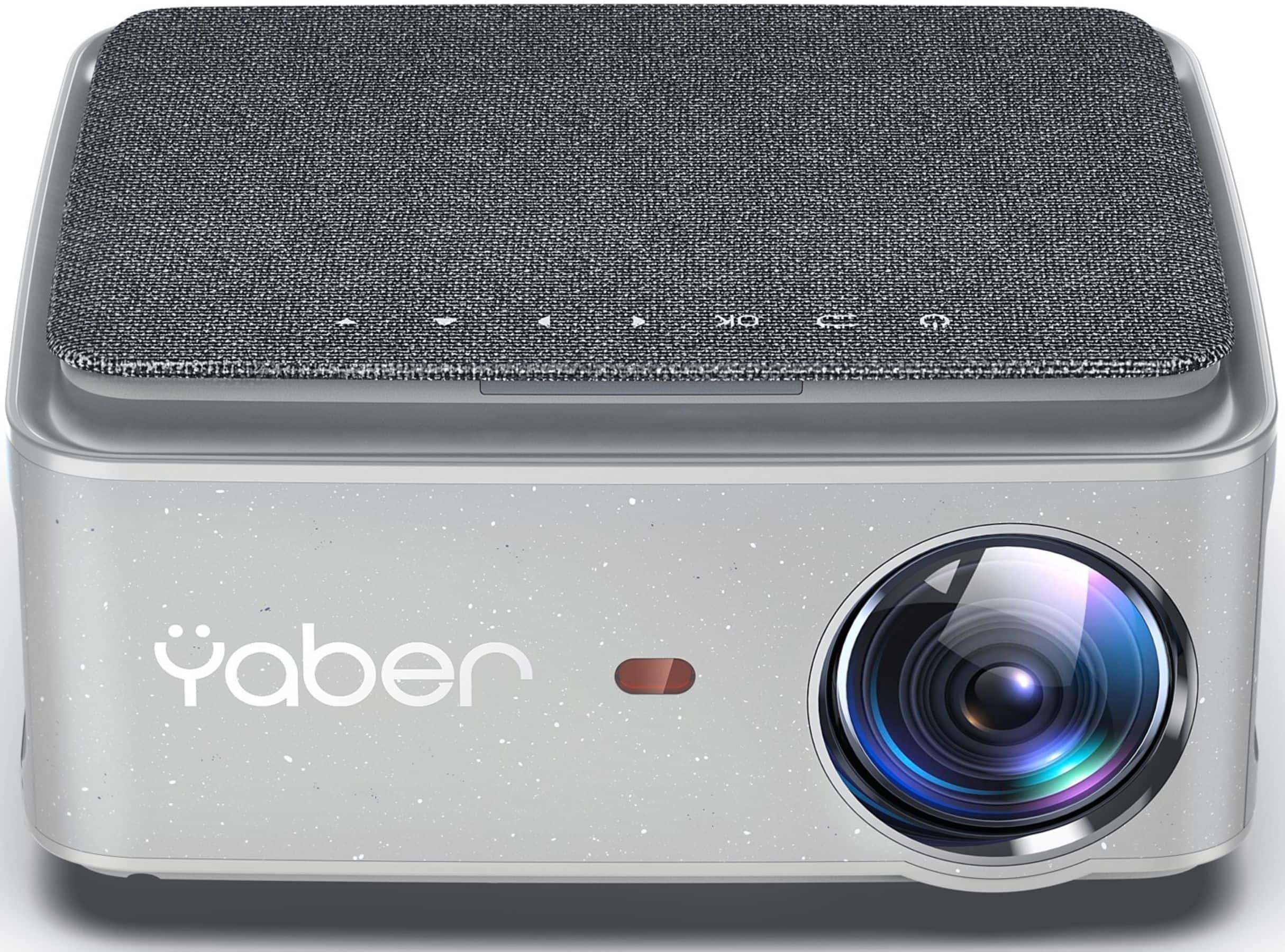 Front. Yaber - Yaber Buffalo U6 portable projector White Dot, 1080P, WiFi, wireless screen mirroring, and 4-point keystone correction - White Dot.