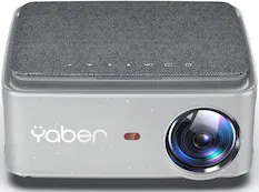 Front. Yaber - Yaber Buffalo U6 portable projector White Dot, 1080P, WiFi, wireless screen mirroring, and 4-point keystone correction - White Dot.