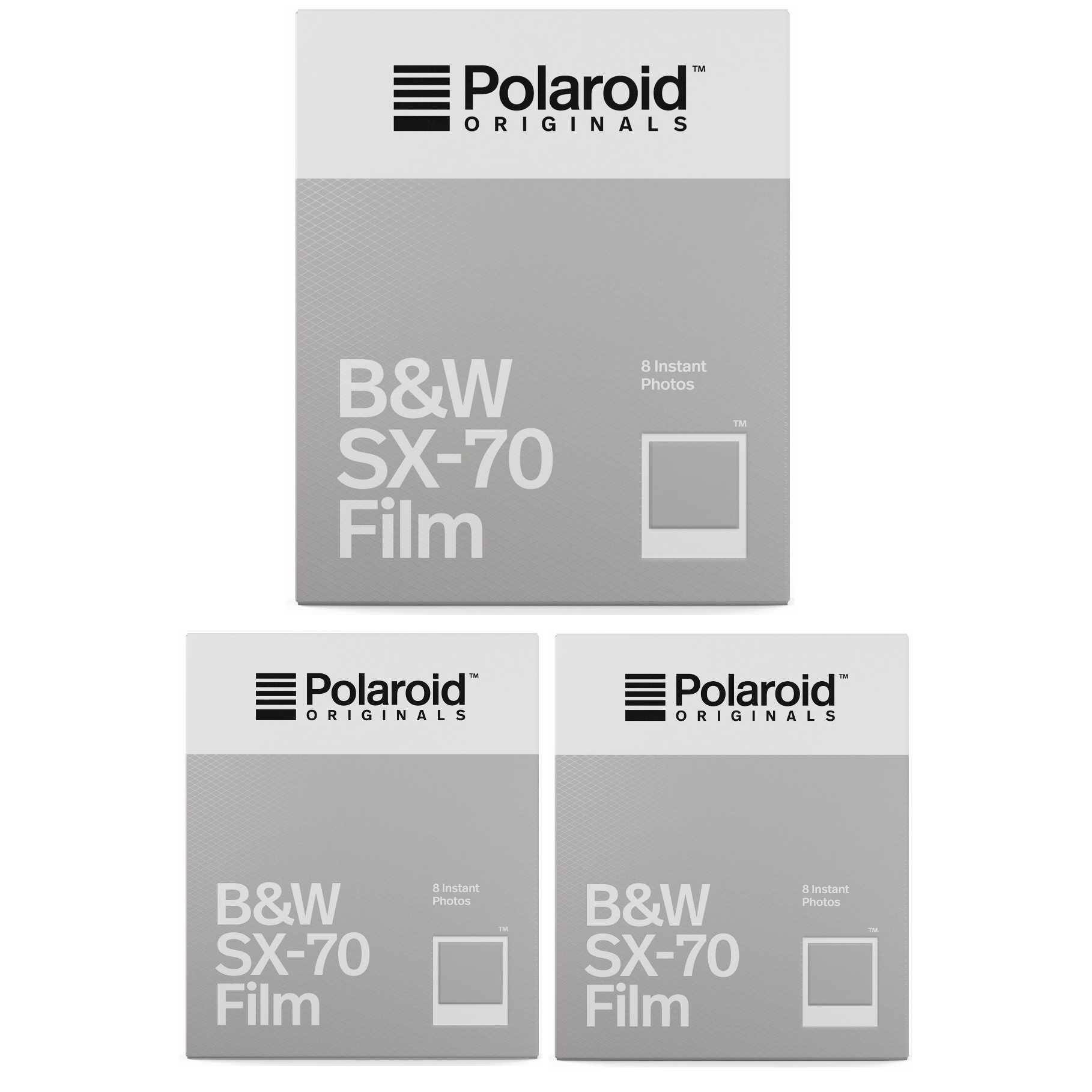 Polaroid ORIGINALS  
B&W SX-70 Film  
8 Instant Photos