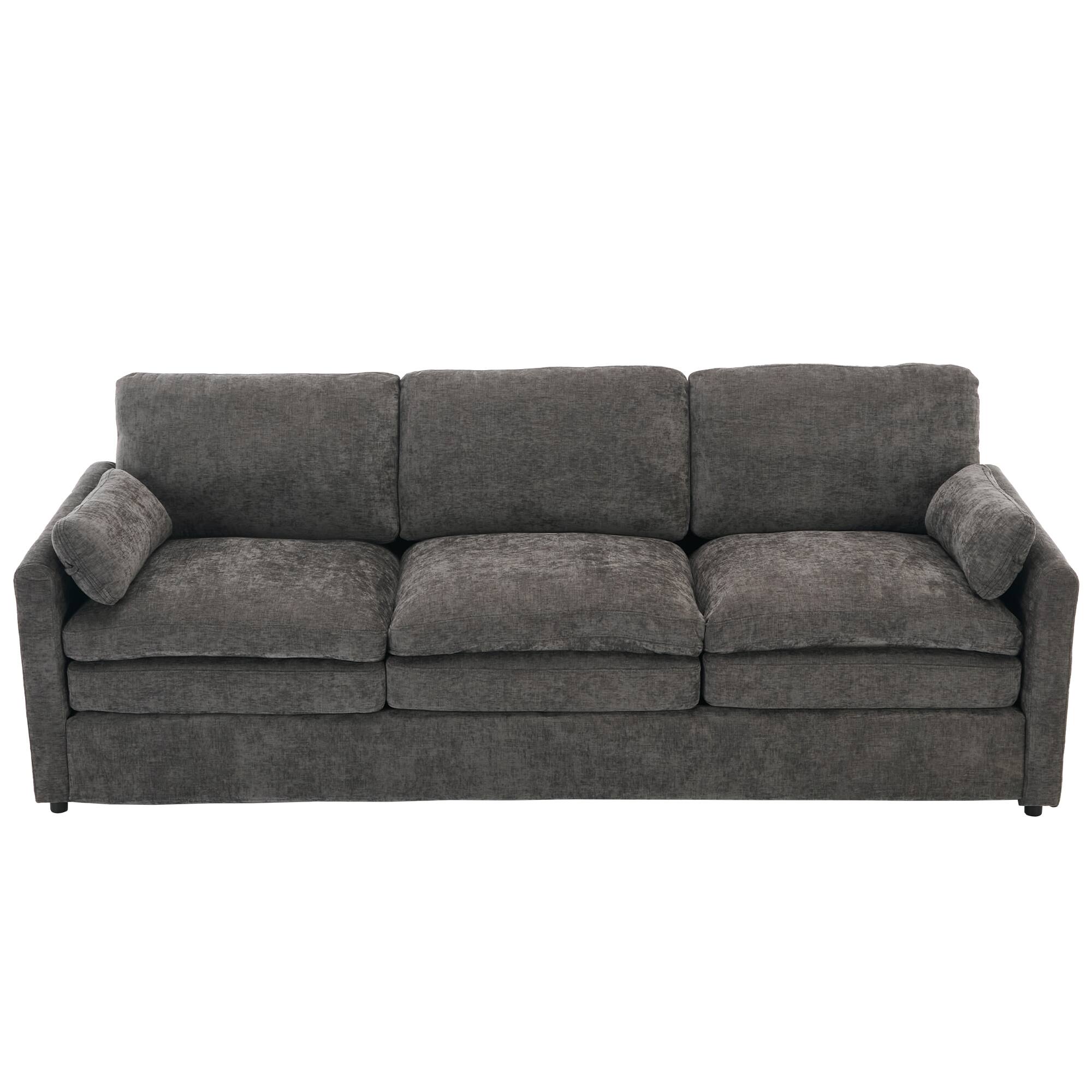 Alt View 7. GOODSILO - 89"" Cozy 3-Seater Sofa Oversized Comfy Cloud Couch Double Cushion Plush Sofa for Living Room - Grey.