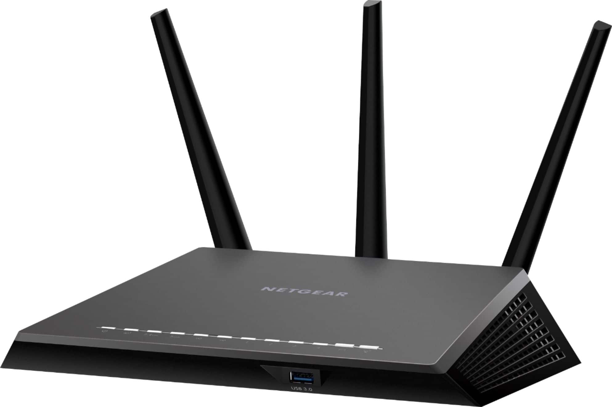Angle. NETGEAR - Nighthawk R7000 AC1900 WiFi Router - Black.