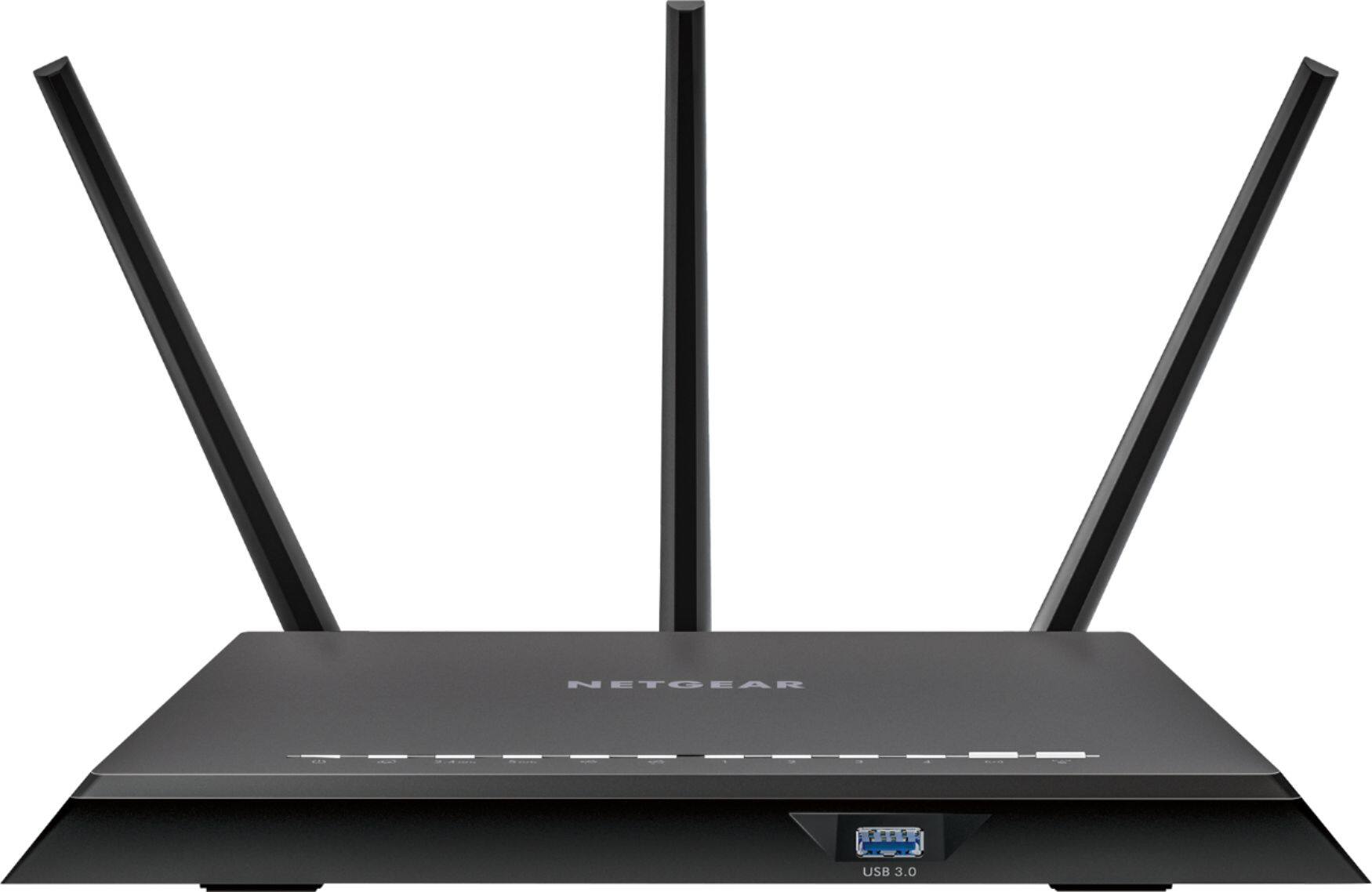 Alt View 12. NETGEAR - Nighthawk R7000 AC1900 WiFi Router - Black.
