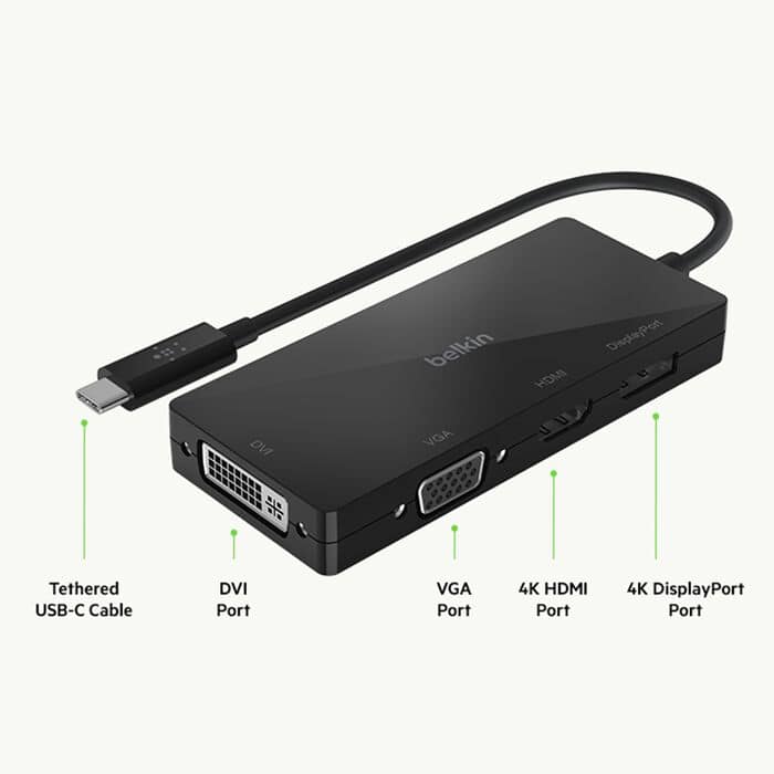 Belkin - USB-C Video Adapter - Black