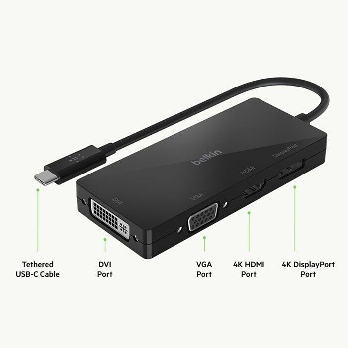 Belkin - USB-C Video Adapter - Black