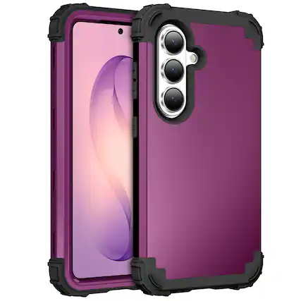 Front. UUCOVER - Rugged Protective Case for Samsung Galaxy S26, Shockproof Silicone+PC Case Heavy Duty Back Cover - Purple.