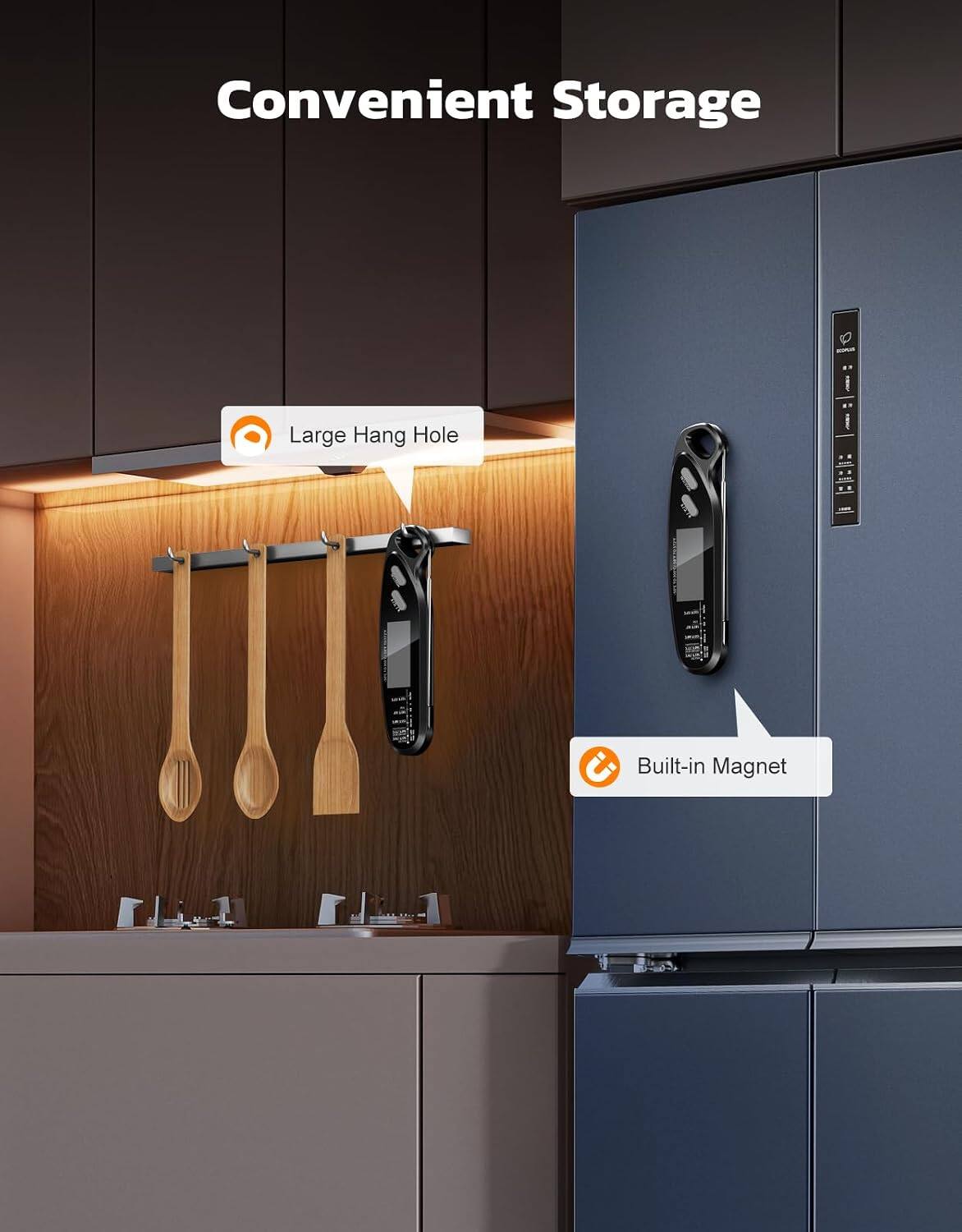 Convenient Storage

SUPERT

Large Hang Hole

Built-in Magnet